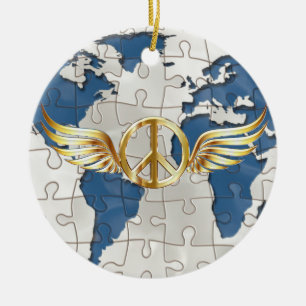 Wereldvrede Keramisch Ornament