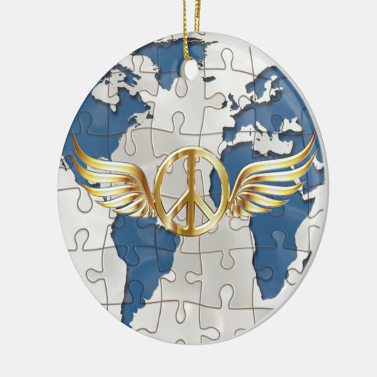 Wereldvrede Keramisch Ornament (Links)