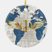 Wereldvrede Keramisch Ornament (Achterkant)