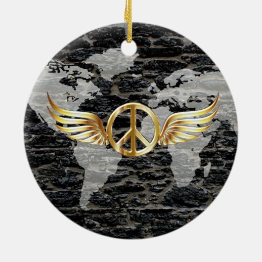 Wereldvrede Keramisch Ornament (Achterkant)