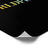 Wereldvrede (kleurrijke tekst) poster (Hoek)