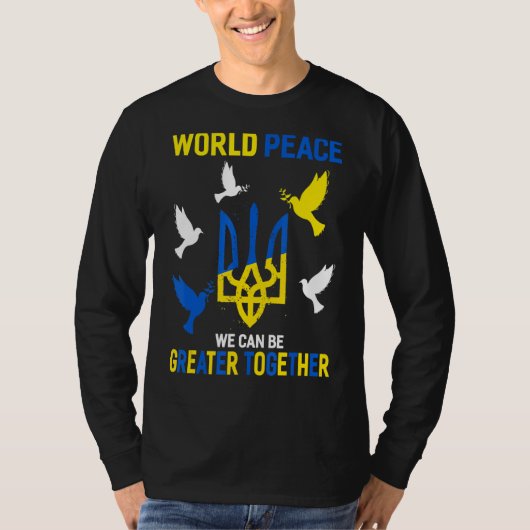 Wereldvrede kunnen we beter samen zijn t-shirt (Voorkant)
