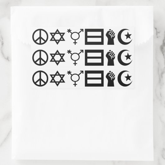 Wereldvrede & Mensenrechten Plein Sticker (Tas)