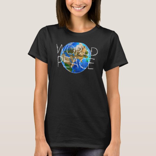 Wereldvrede op aarde t-shirt (Voorkant)