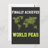 Wereldvrede op aarde Vrijheid Wereld erwten Briefkaart (Voorkant / Achterkant)