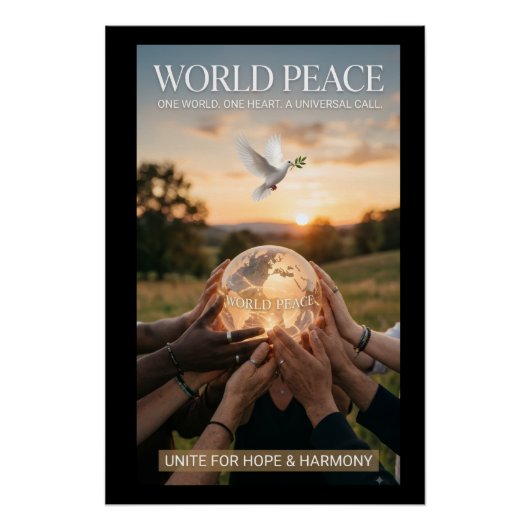 Wereldvrede Perfect Poster (Voorkant)