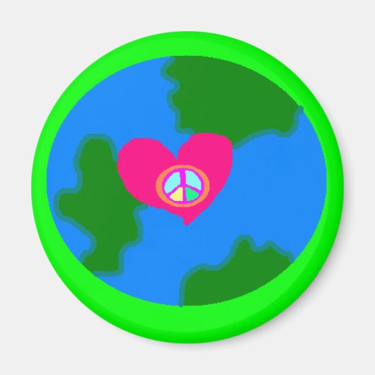 Wereldvrede Pistache Magneet (Voorkant)