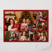 Wereldvrede, planeet Aarde, in rood, goud Folie Feestdagenkaart (Achterkant)