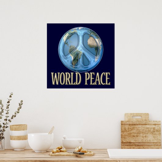 Wereldvrede Poster (Keuken)