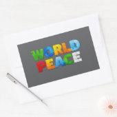 Wereldvrede Rechthoekige Sticker (Envelop)