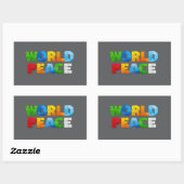Wereldvrede Rechthoekige Sticker (Vel)