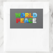 Wereldvrede Rechthoekige Sticker (Tas)