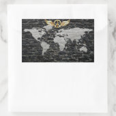 Wereldvrede Rechthoekige Sticker (Tas)
