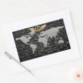 Wereldvrede Rechthoekige Sticker (Envelop)
