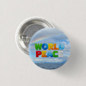 Wereldvrede Ronde Button 3,2 Cm (Voorkant /achterkant)