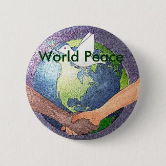 Wereldvrede Ronde Button 5,7 Cm