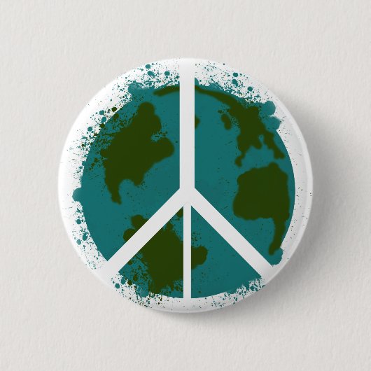 Wereldvrede Ronde Button 5,7 Cm (Voorkant)