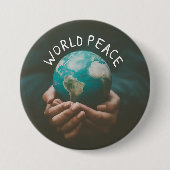 Wereldvrede Ronde Button 7,6 Cm (Voorkant)