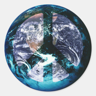Wereldvrede Ronde Sticker