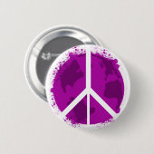 Wereldvrede, roze ronde button 5,7 cm (Voorkant /achterkant)