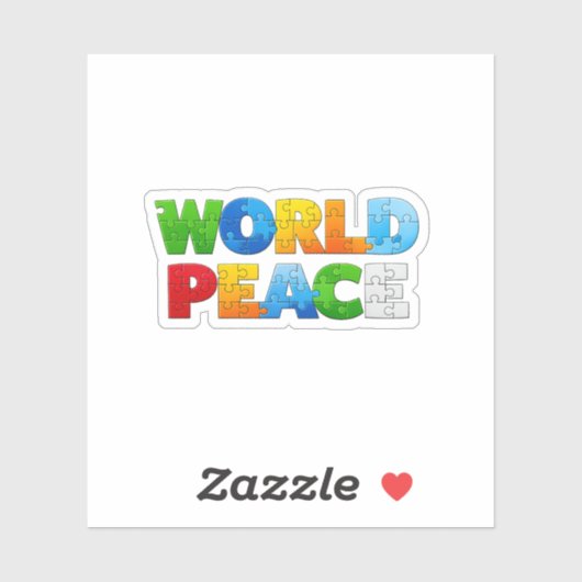 Wereldvrede Sticker (Vel)