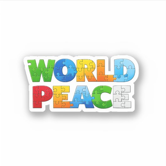 Wereldvrede Sticker (Voorkant)