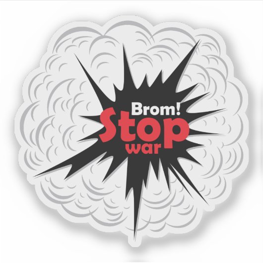 Wereldvrede! Stop de oorlog Sticker (Voorkant)