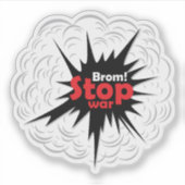 Wereldvrede! Stop oorlog Sticker (Voorkant)