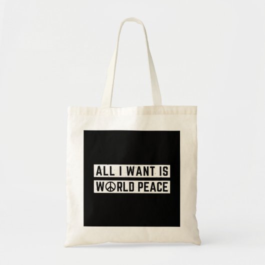 Wereldvrede Tote Bag (Voorkant)