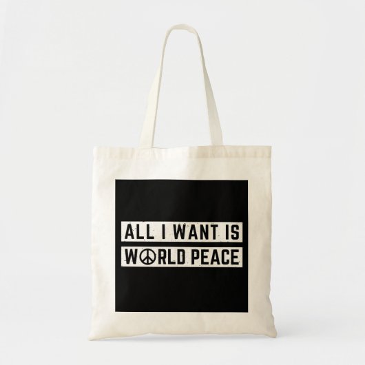 Wereldvrede tote bag (Voorkant)