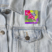 Wereldvrede Vierkante Button 5,1 Cm (In situ)