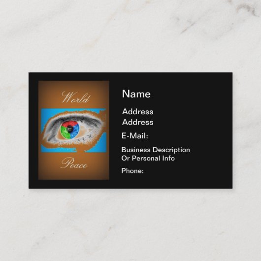 WERELDVREDE VISITEKAARTJE (Voorkant)