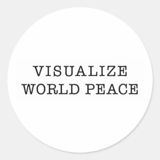 Wereldvrede visualiseren ronde sticker