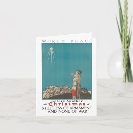 Wereldvrede voor Kerstmis Feestdagen Kaart (Voorkant)