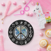 Wereldvrede - Vrede op Aarde Papieren Bordje (Feest)