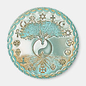 Wereldvrede Yin Yang Magneet (Voorkant)