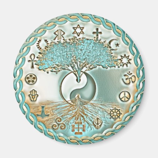 Wereldvrede Yin Yang Magneet (Voorkant)