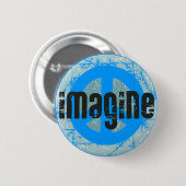 Wereldvredesbord Ronde Button 5,7 Cm (Voorkant /achterkant)