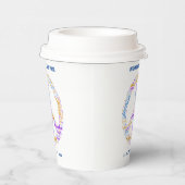 Wereldvredesdag Vredesbord Woordwolk Papieren Bekers (Rechts)