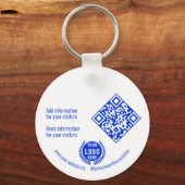 Wereldvredesduif Vrede op Aardedag Logo QR Code Sleutelhanger (Achterkant)