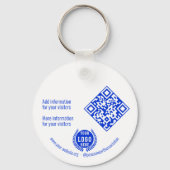 Wereldvredesduif Vrede op Aardedag Logo QR Code Sleutelhanger (Achterkant)