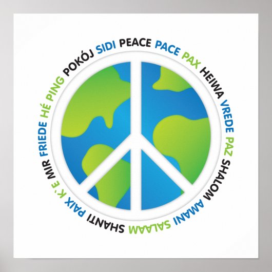 Wereldvredesgebarentaal Poster (Voorkant)