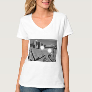 Wereldvredesgeest bollen trendy stijlvol t-shirt