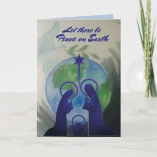 Wereldvredesgevouwen Wenskaart Feestdagen Kaart