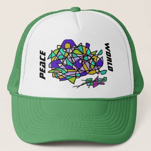 Wereldvredeshoed Trucker Pet (Voorkant)