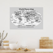 Wereldvredeskaart - niets om voor te sterven poster (Keuken)