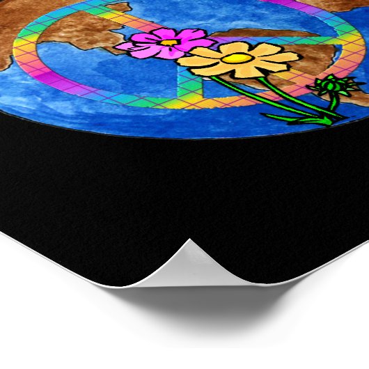 Wereldvredeskleuren Poster (Hoek)