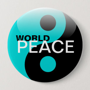 wereldvredesknop ronde button 4,0 cm