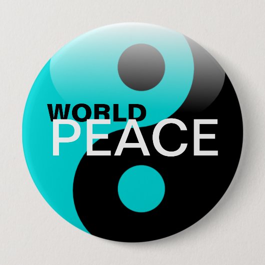 wereldvredesknop ronde button 4,0 cm (Voorkant)