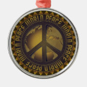 Wereldvredesorganisatie Metalen Ornament (Voorkant)